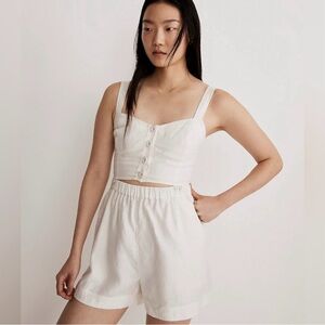 Madewell Modular Sleeveless Romper Beige Size 10 New NL093